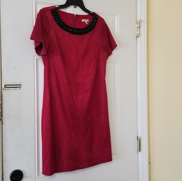 Halo Red Beaded Dress - Picture 5 of 12